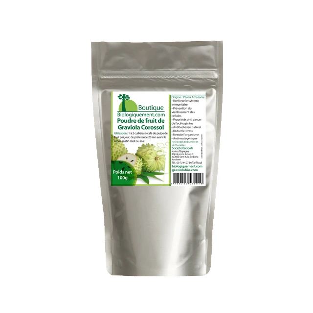 Poudre de fruit de Graviola Corossol